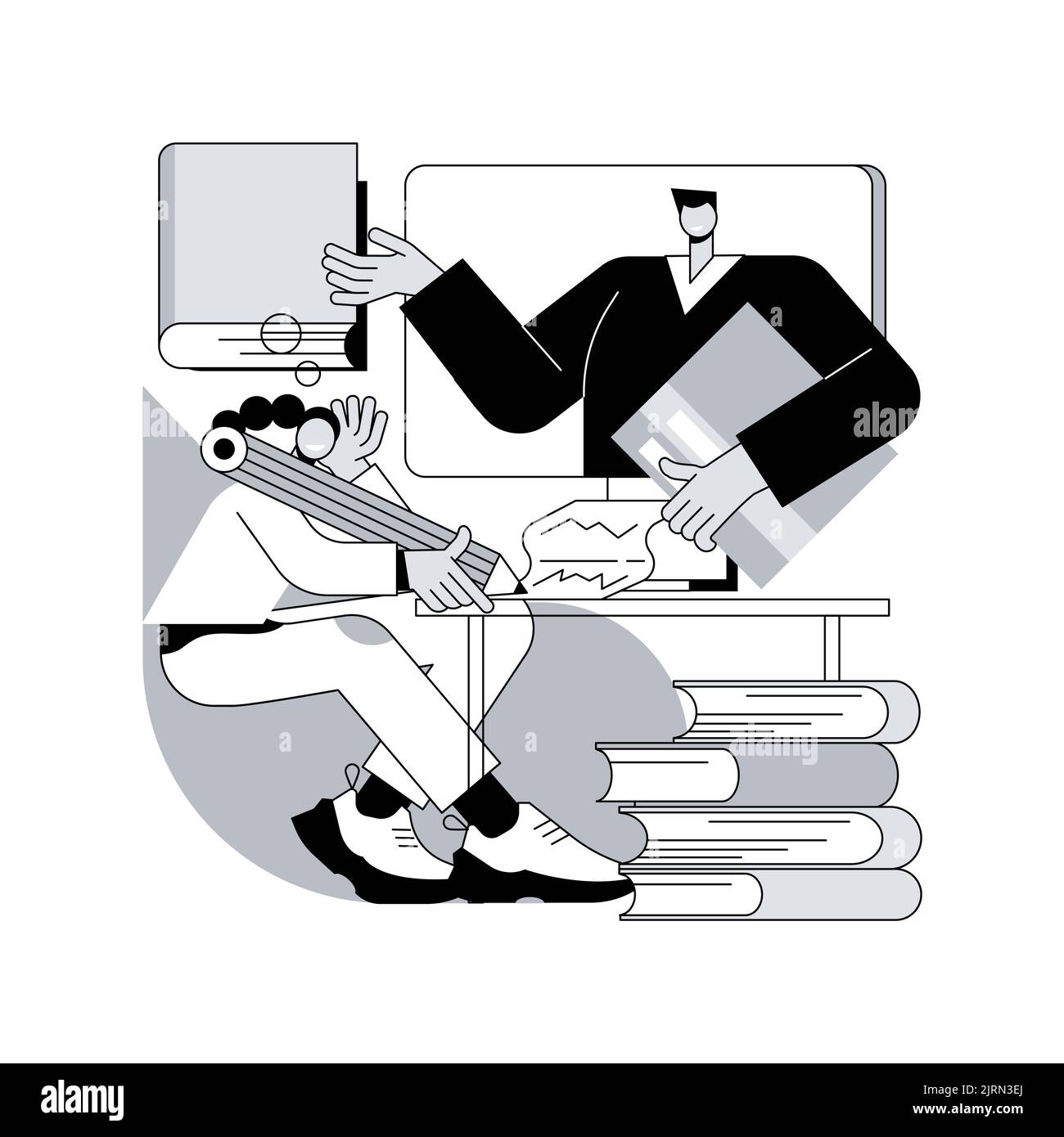 Distance learning abstract concept vector illustration. Distance