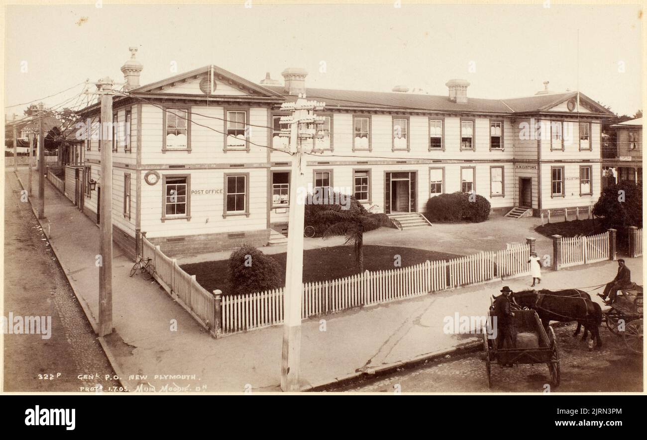 General Post Office, New Plymouth, 1905, Dunedin, by Muir & Moodie