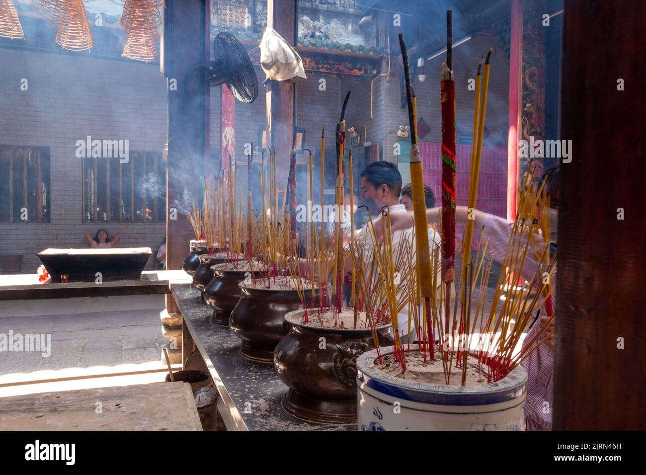 Ho Chi Minh City, Vietnam July 17, 2022 Khai Quang Diem Nhan ceremony (Open eyes) praying for