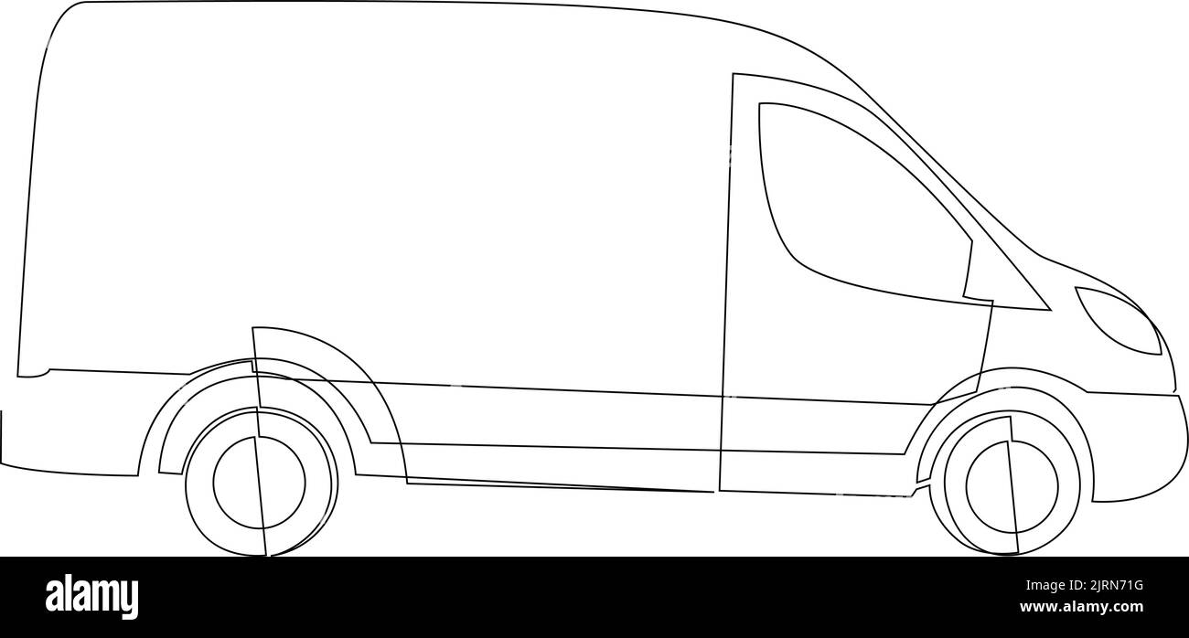 Sketch icon  van car Car icon in doodle sketch lines van delivery bus   CanStock