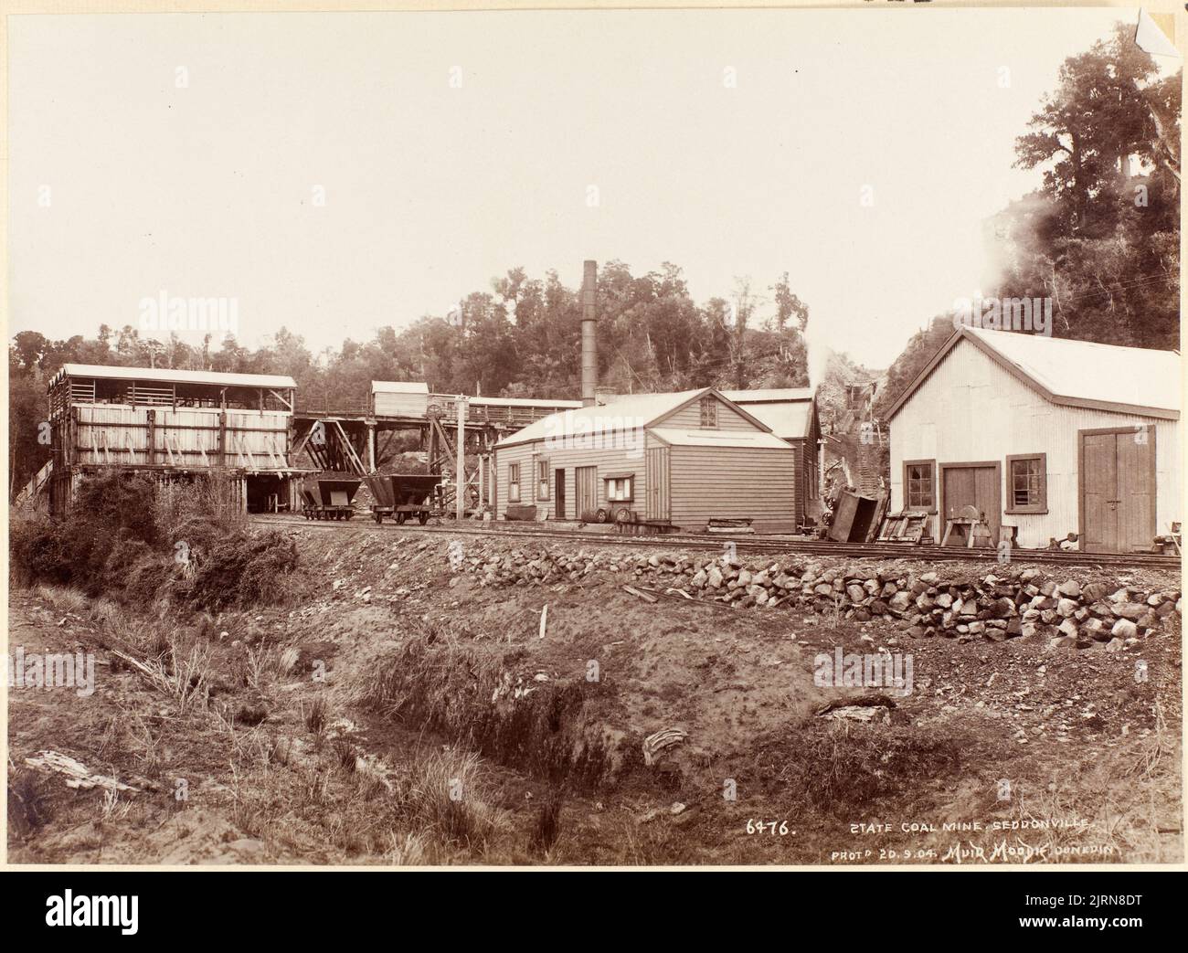State Coal Mine Seddonville, 1904, Dunedin, by Muir & Moodie Stock