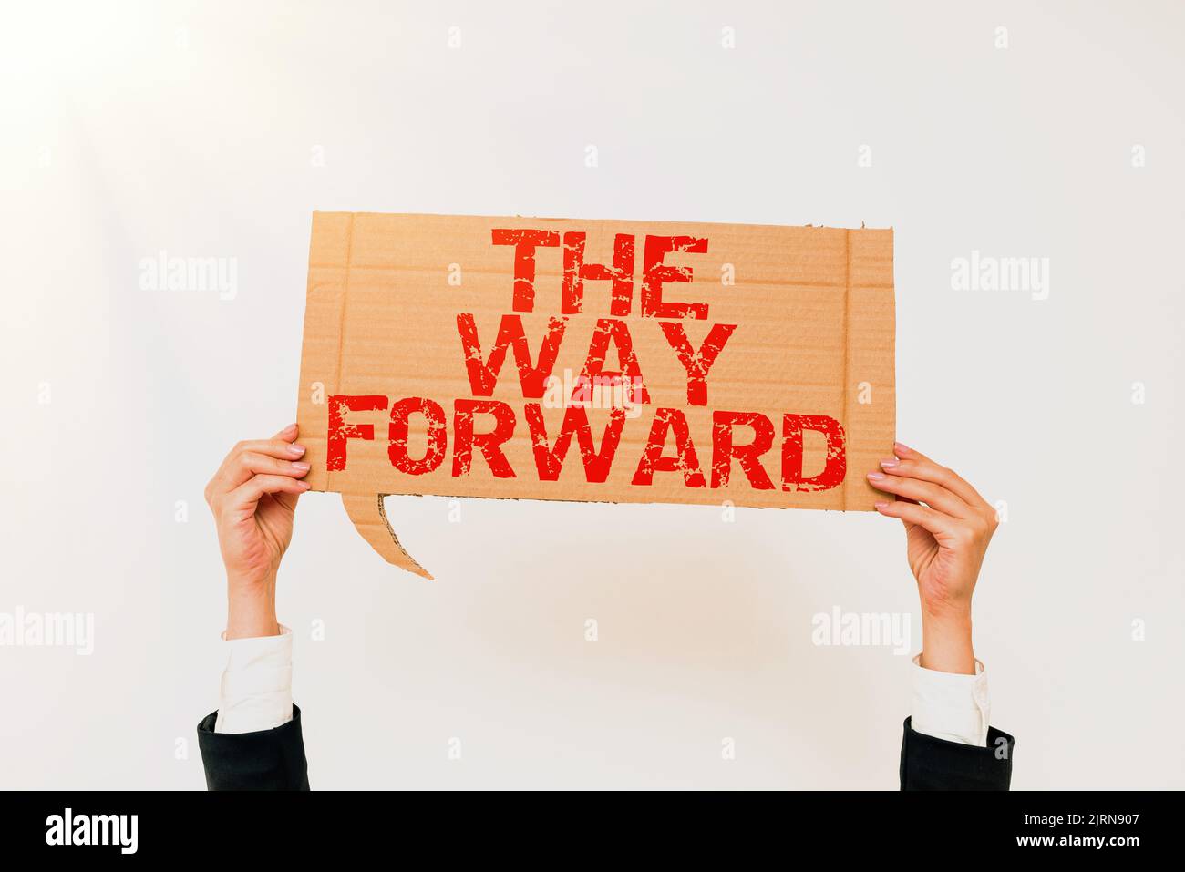Conceptual display The Way Forward Concept meaning Direction to keep
