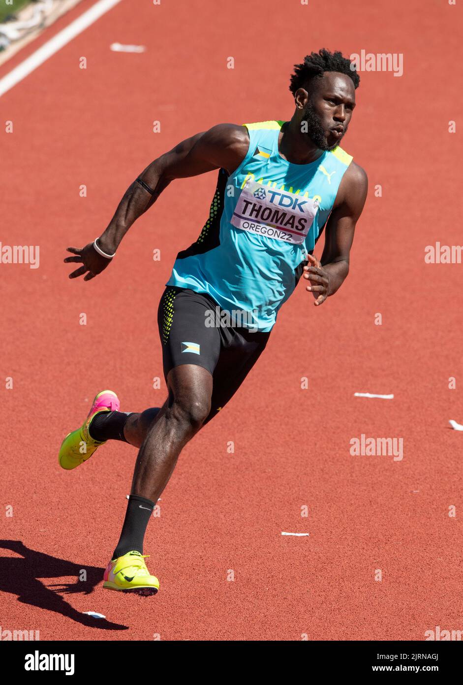 Donald Thomas of Bahamas competing in the men’s high jump heats at the