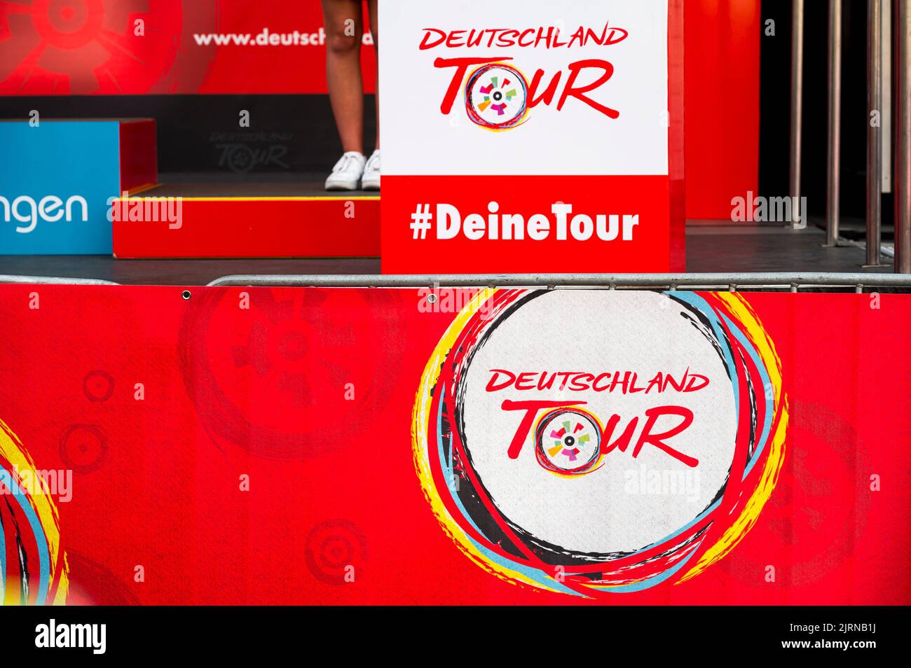 Meiningen, Germany. 25th Aug, 2022. Cycling, Tour of Germany, Weimar
