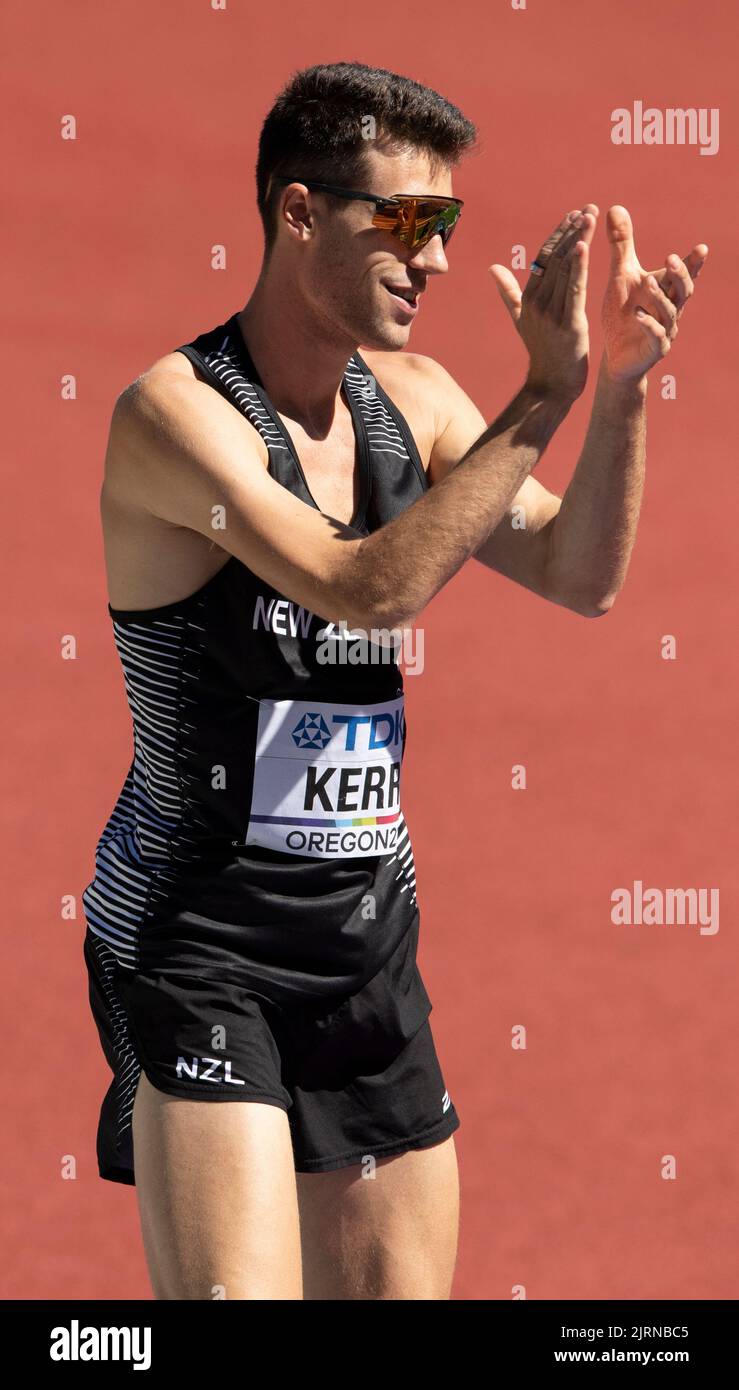 Hamish Kerr of New Zealand competing in the men’s high jump heats at