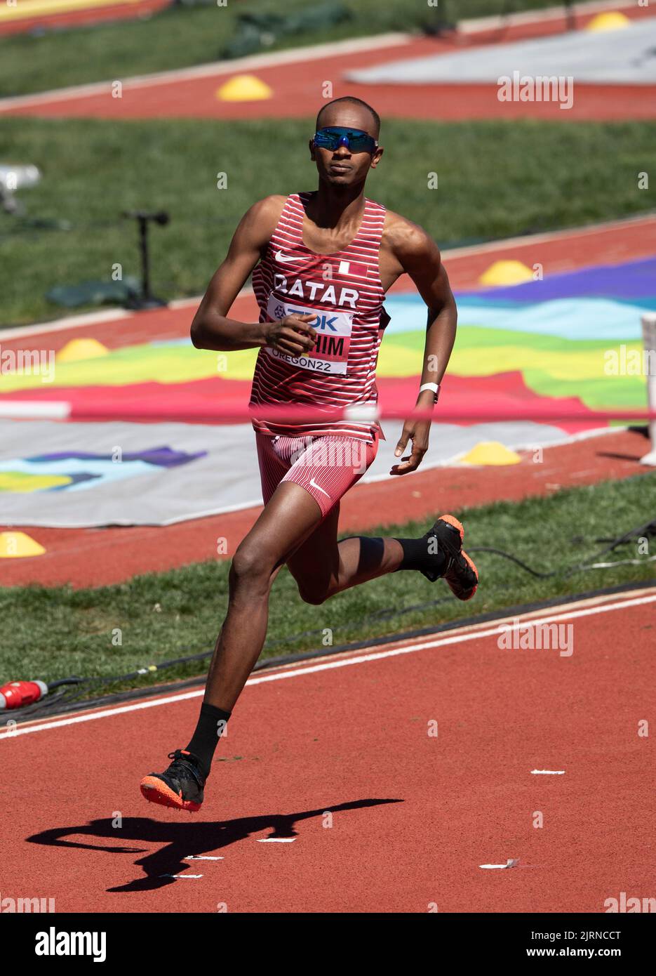 Mutaz Essa Barshim of Qatar competing in the men’s high jump heats at