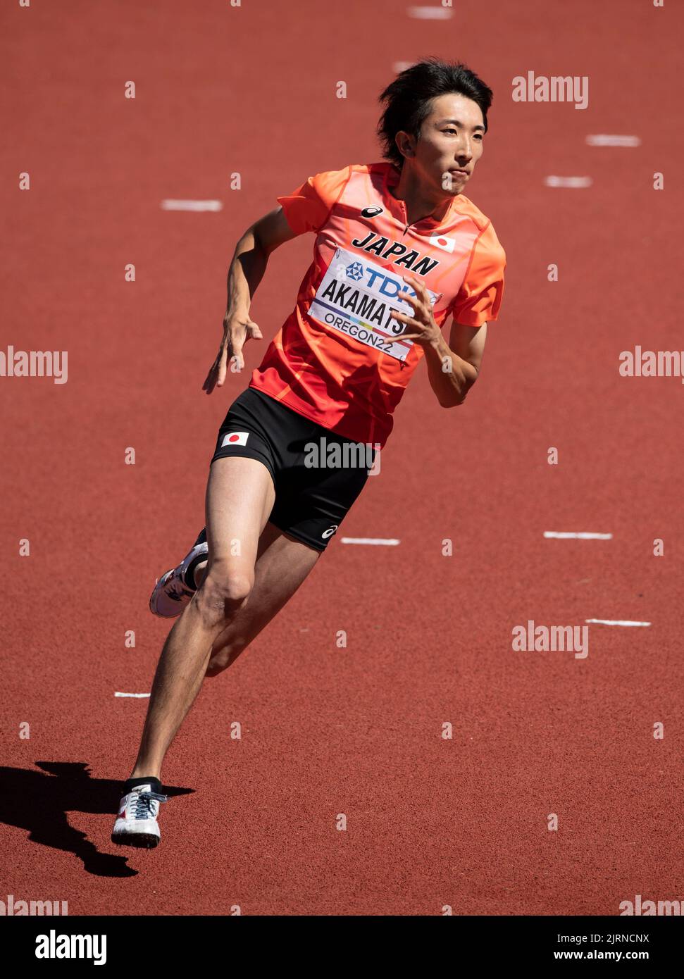 Ryoichi Akamatsu of Japan competing in the men’s high jump heats at the