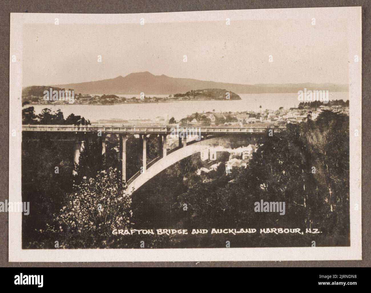 Grafton Bridge and Auckland Harbour, New Zealand. From the album Snaps