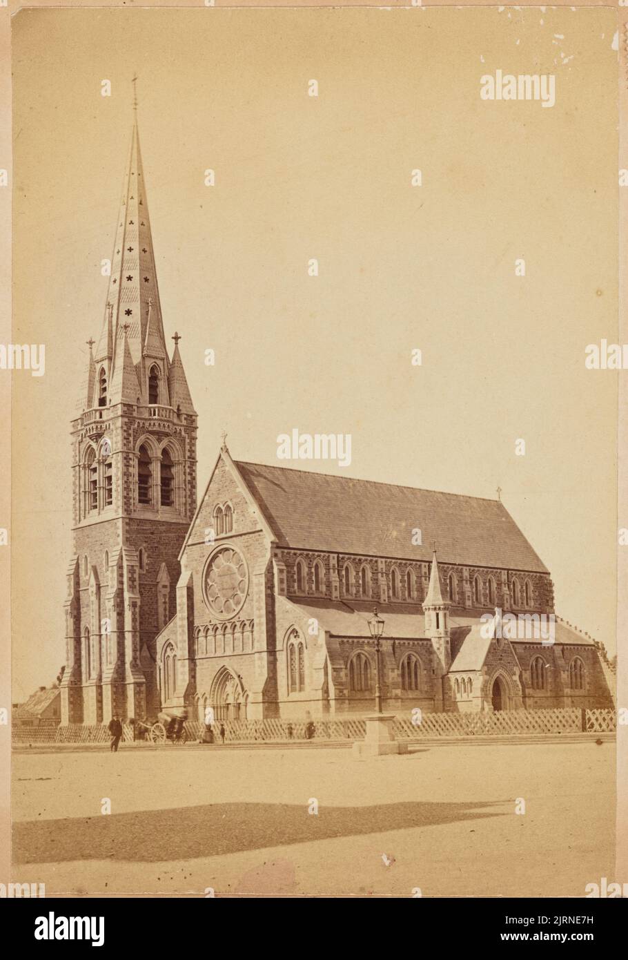 Christchurch Cathedral. From the album Panorama of Christchurch NZ, from Cathedral Tower, 1881