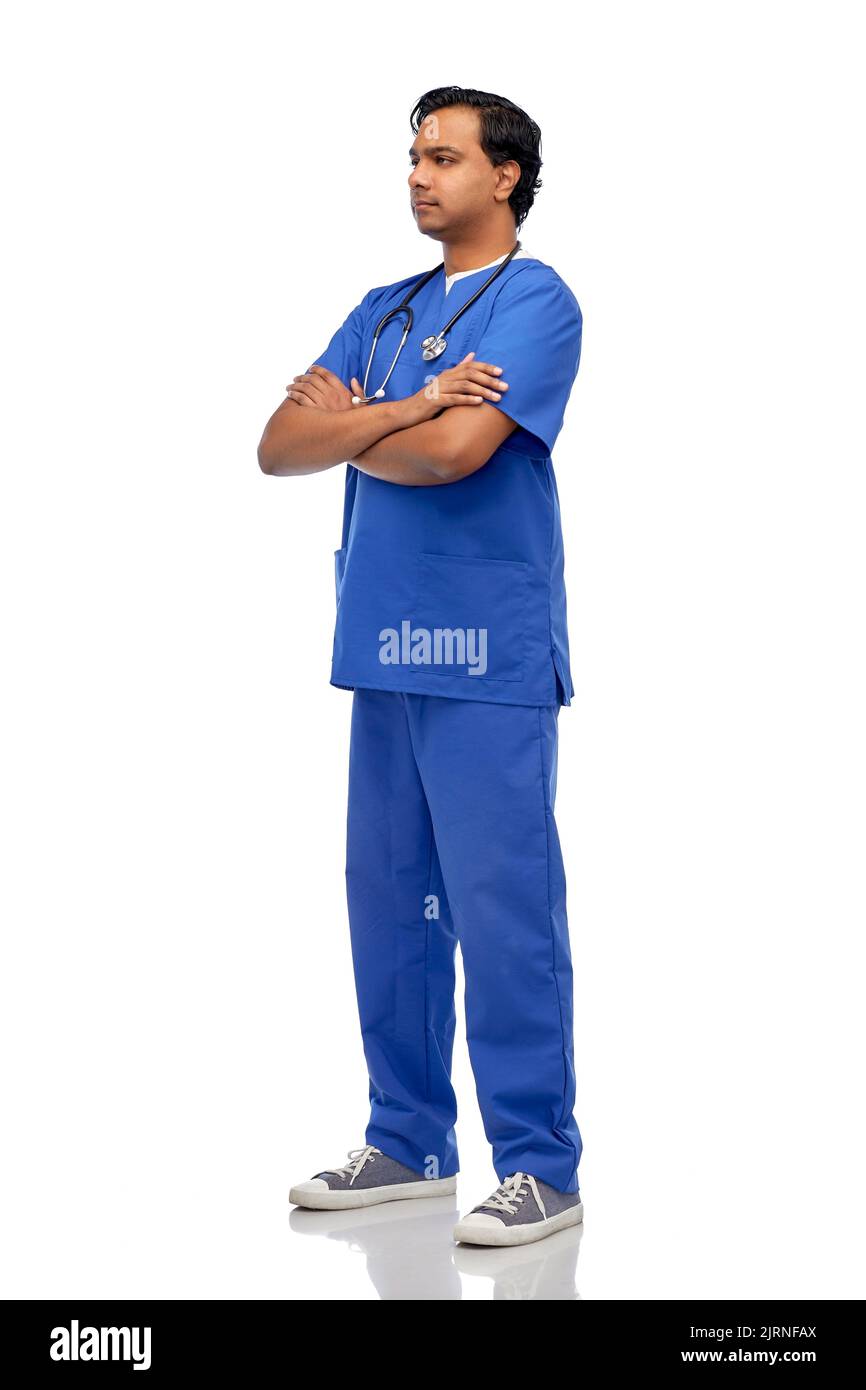 Nurse in blue uniform hires stock photography and images Alamy