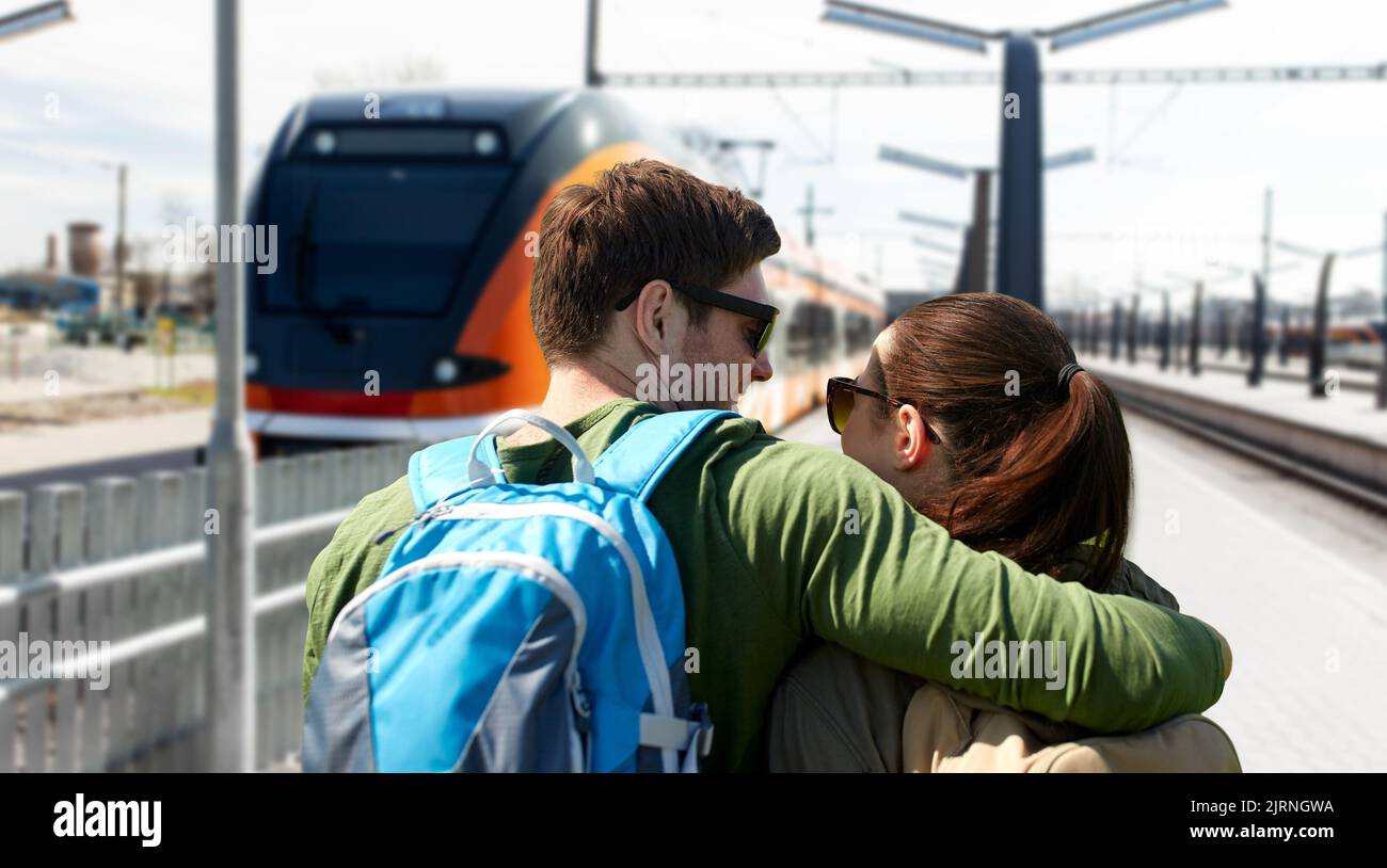 Couple vacation train hi-res stock photography and images - Alamy