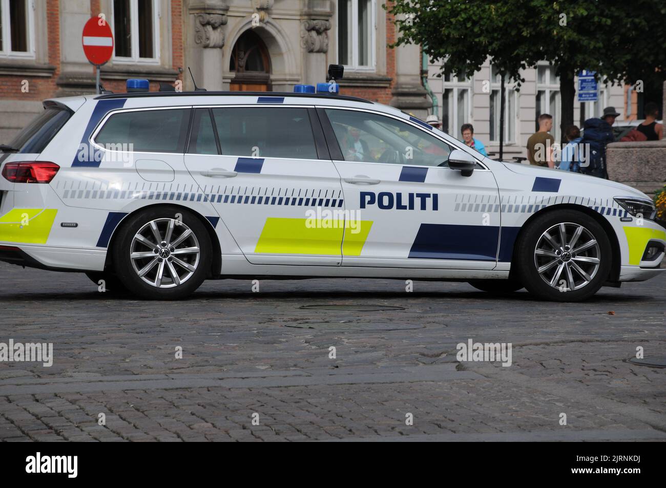 Copenhagen /Denmark/25 August 2022/Danish police auto in action in
