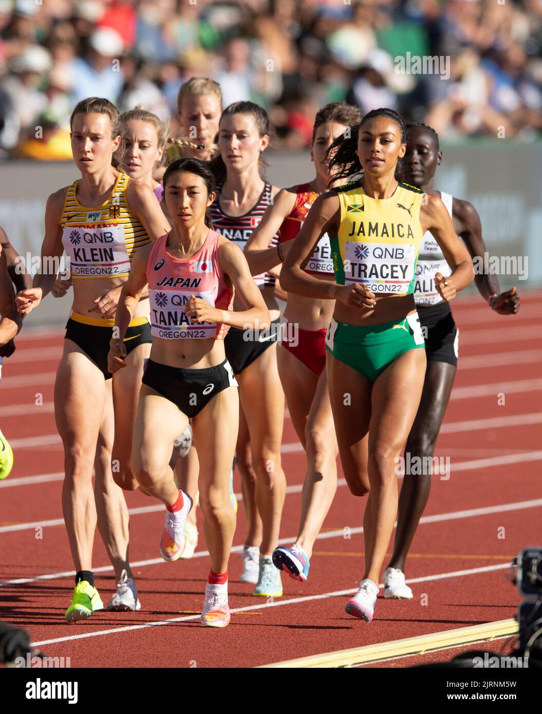 Nozomi Tanaka Of Japan And Adelle Tracey Of Jamaica Competing In The 