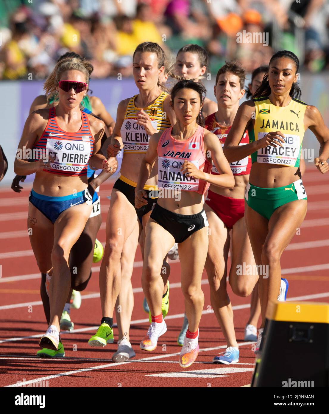 Nozomi Tanaka Of Japan And Adelle Tracey Of Jamaica Competing In The 