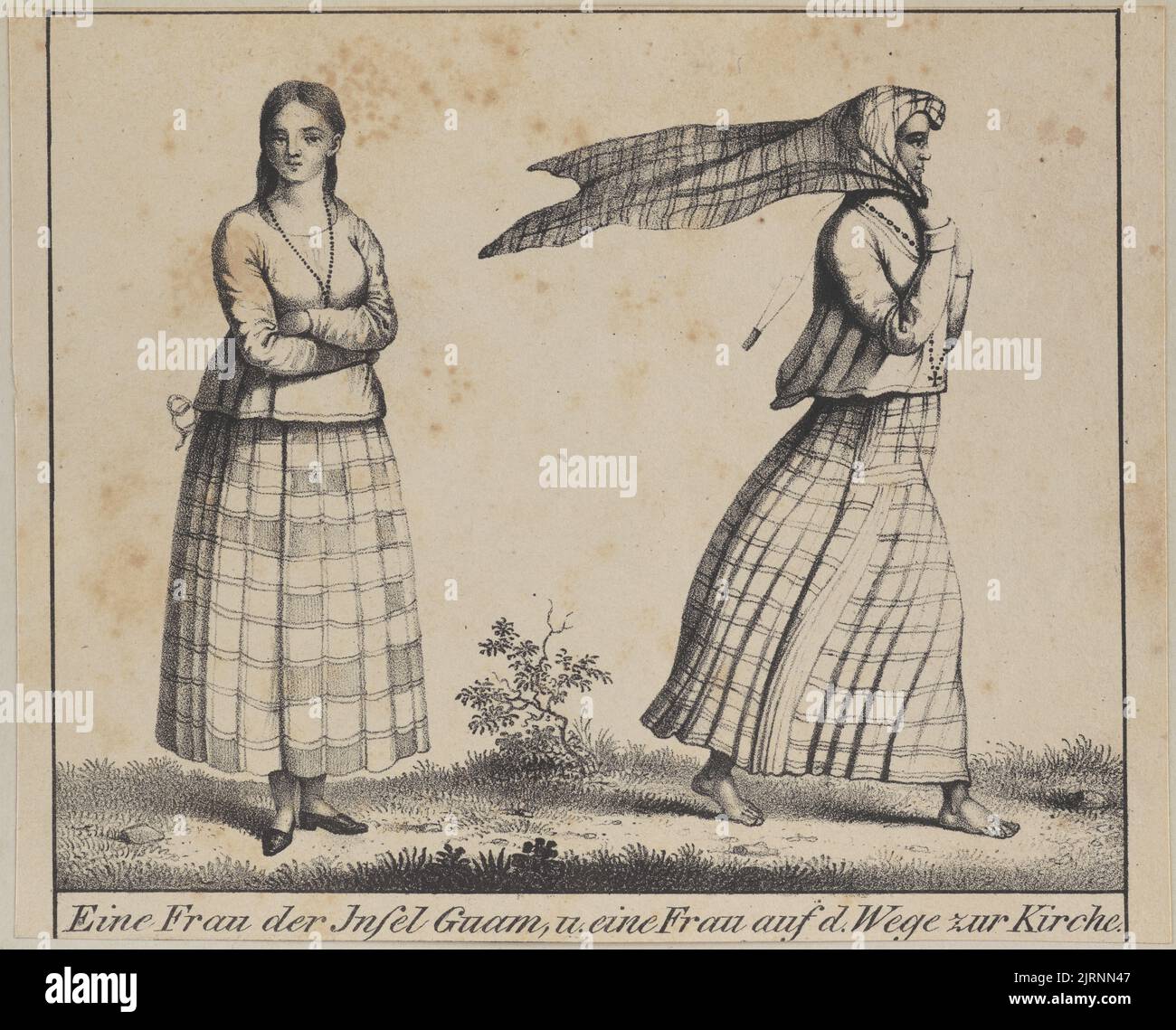 Two women from the Island of Guam on the way to church (Eine frau der ...