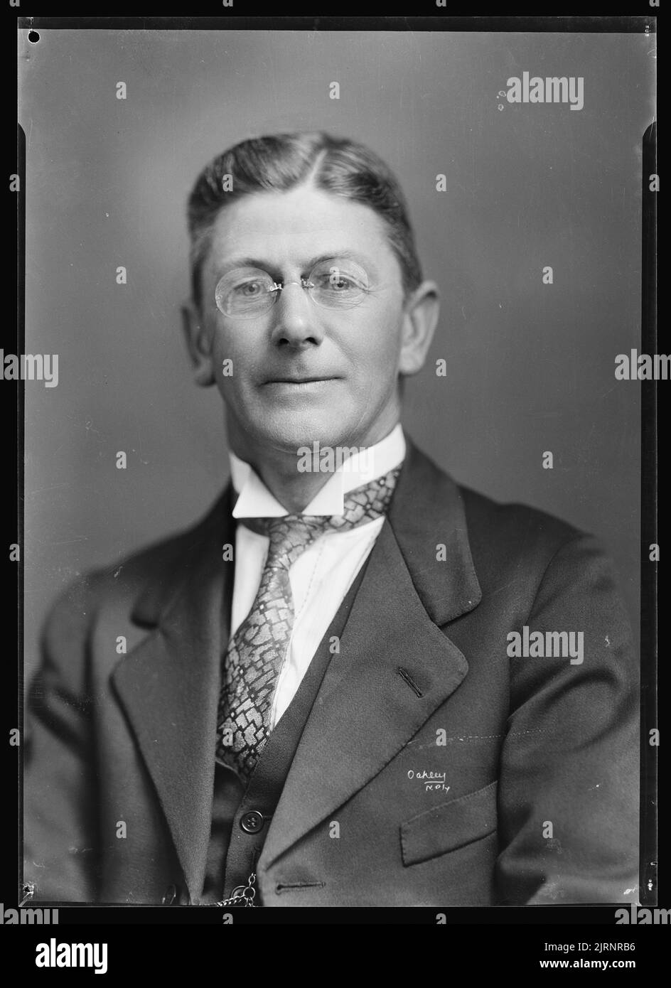 Portrait of Mr Griffiths, circa 1927, by William Oakley. F B Butler/Crown Studios Collection. Gift of Frederick B Butler, 1971. Stock Photo