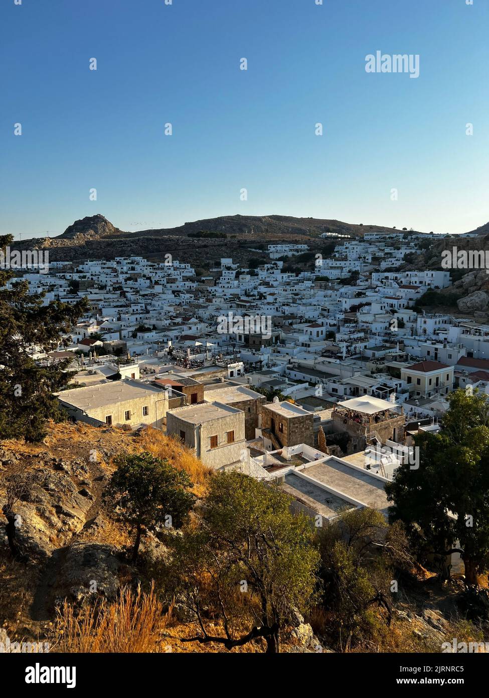 Lindos White Rodes Lindos skyline rhodes hi-res stock photography and images - Alamy