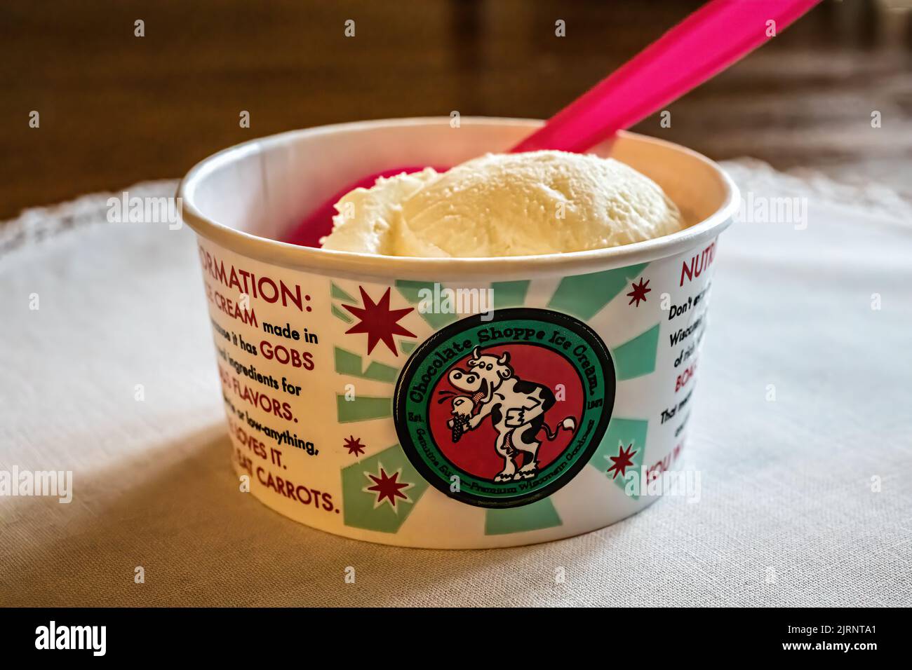 Vanilla ice cream from Valley Sweets, ice cream and candy shop in St