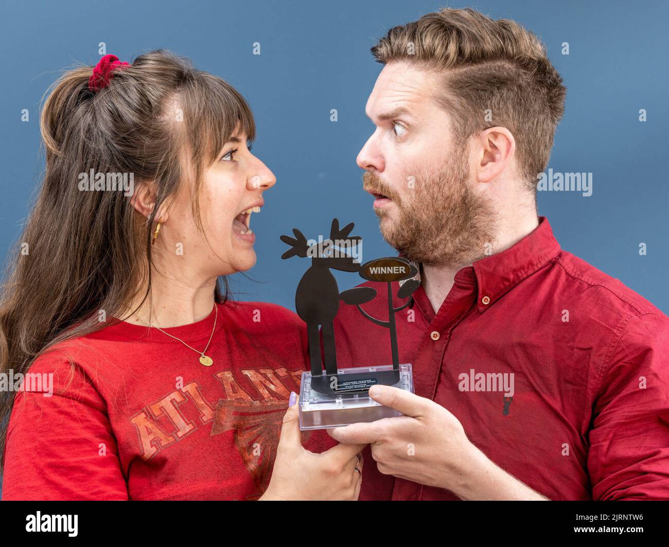 Edinburgh, United Kingdom. 21 August, 2022 Pictured: Grubby Little Mitts winners of the Amused Moose Comedy Awards Top Sketch Show. Photograph taken for Amused Moose Comedy Awards. Credit: Rich Dyson Stock Photo