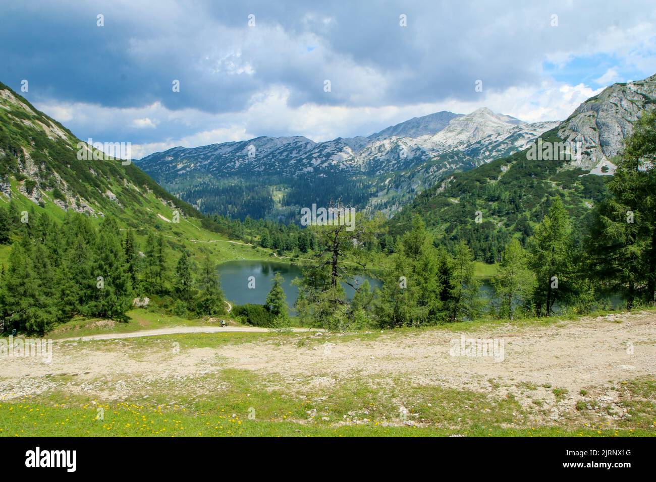 The picture from the beautiful nature in Austria in Tauplitzalm in the Alps. Stock Photo