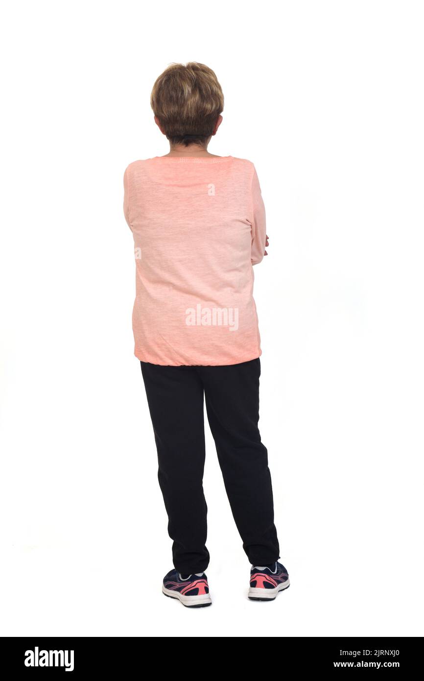 Woman elderly rear view Cut Out Stock Images & Pictures - Alamy