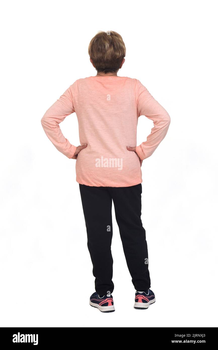 Woman elderly rear view Cut Out Stock Images & Pictures - Alamy