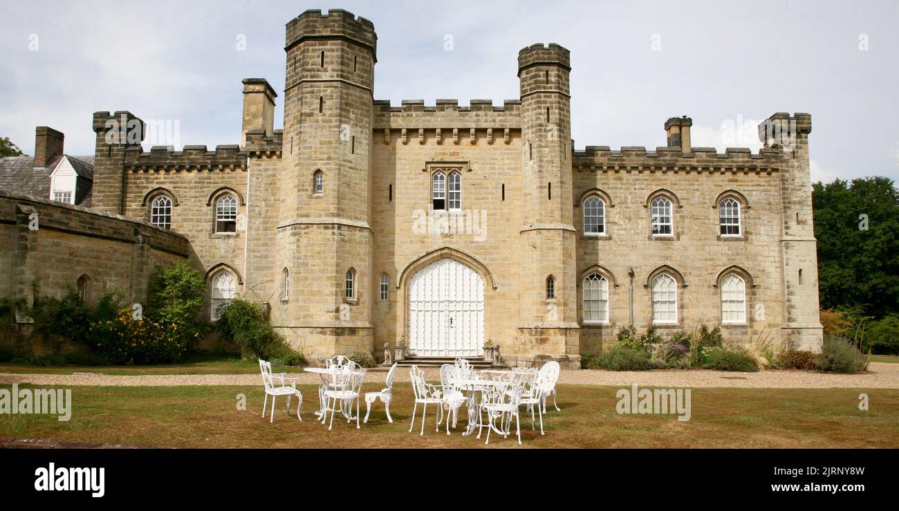 A view of Chiddingstone Castle, Chiddingstone, Kent, United Kingdom, Europe Stock Photo