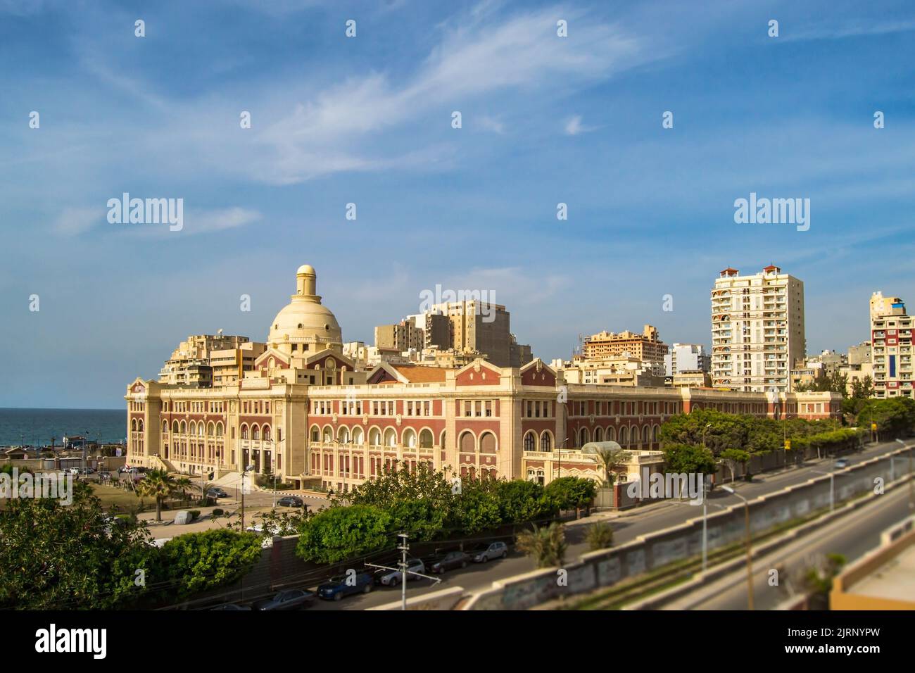 A beautiful building of the College Saint Marc in Alexandria, Egypt Stock Photo