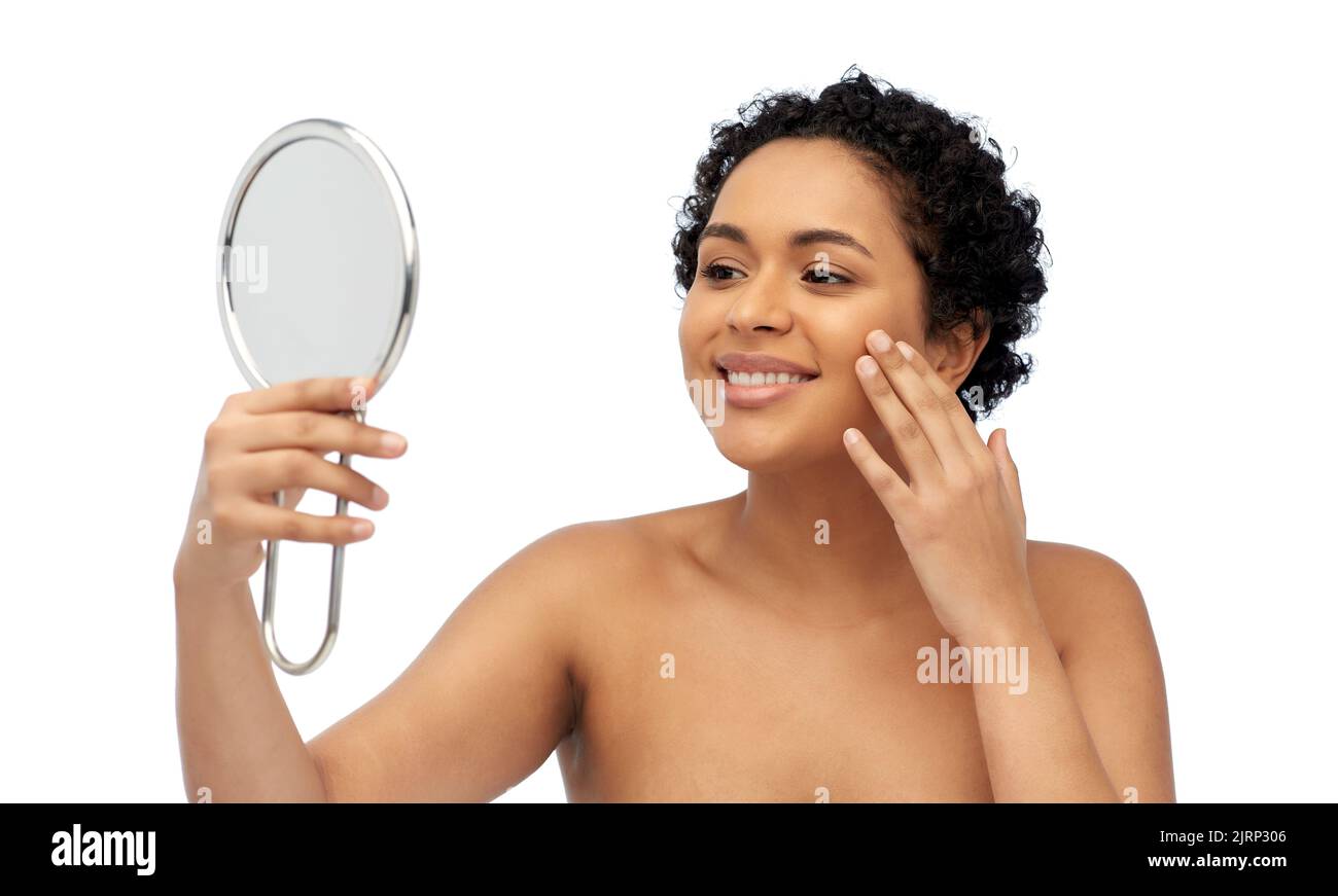Short curly hair mirror hi-res stock photography and images - Alamy
