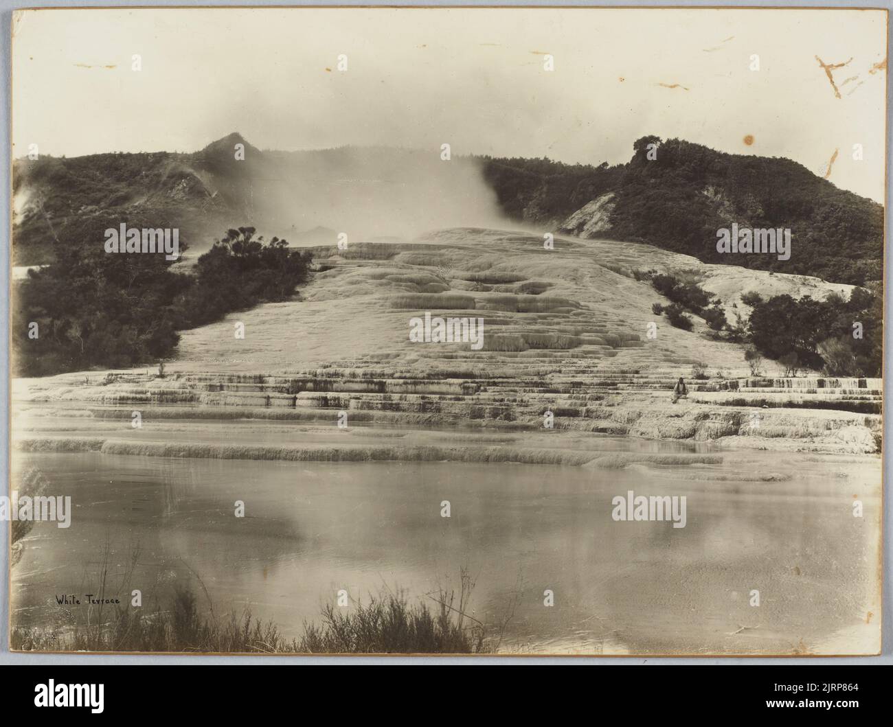White Terraces Tarawera pre eruption, 1880, Tarawera, maker unknown