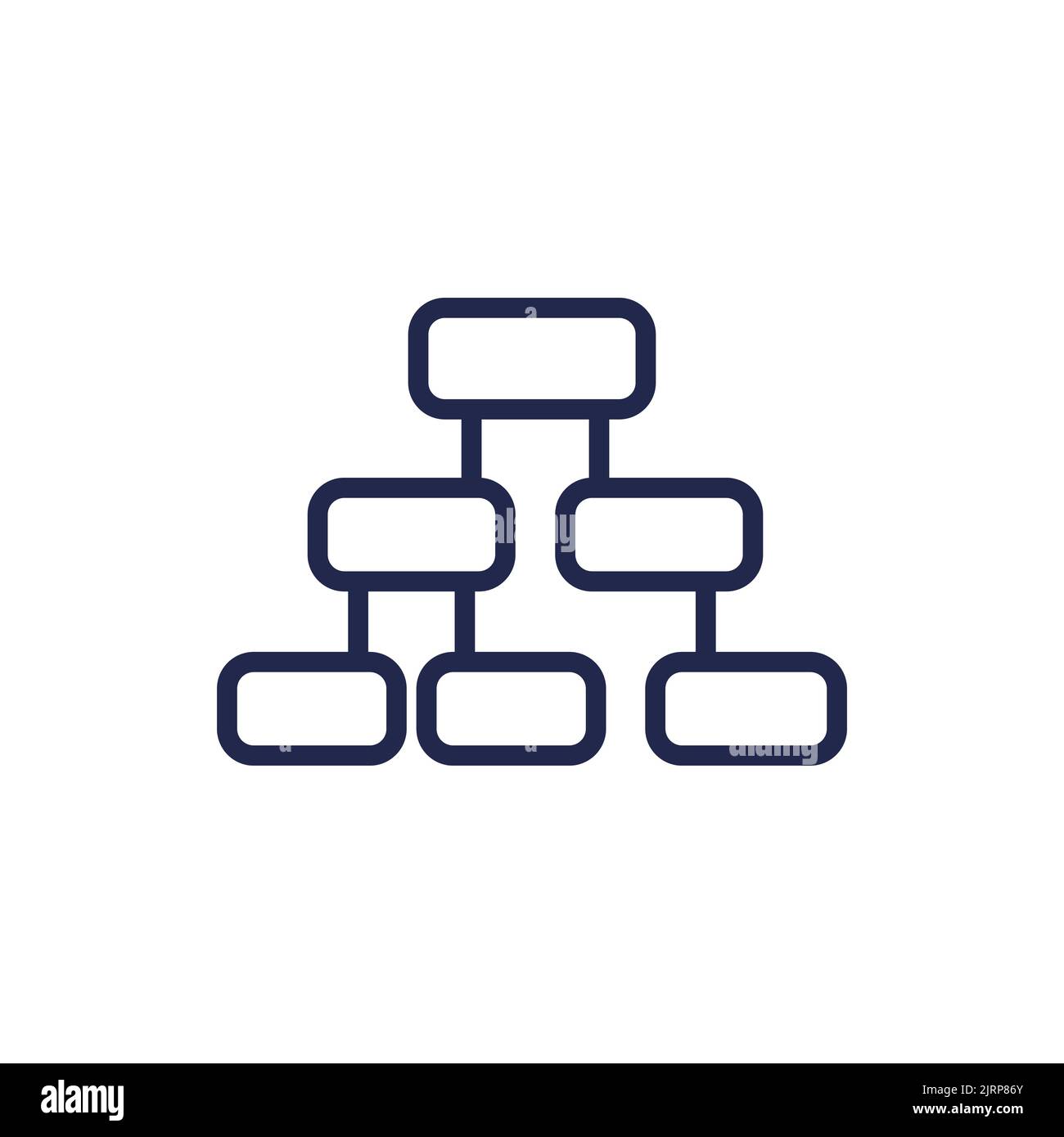 Flow chart line icon on white Stock Vector
