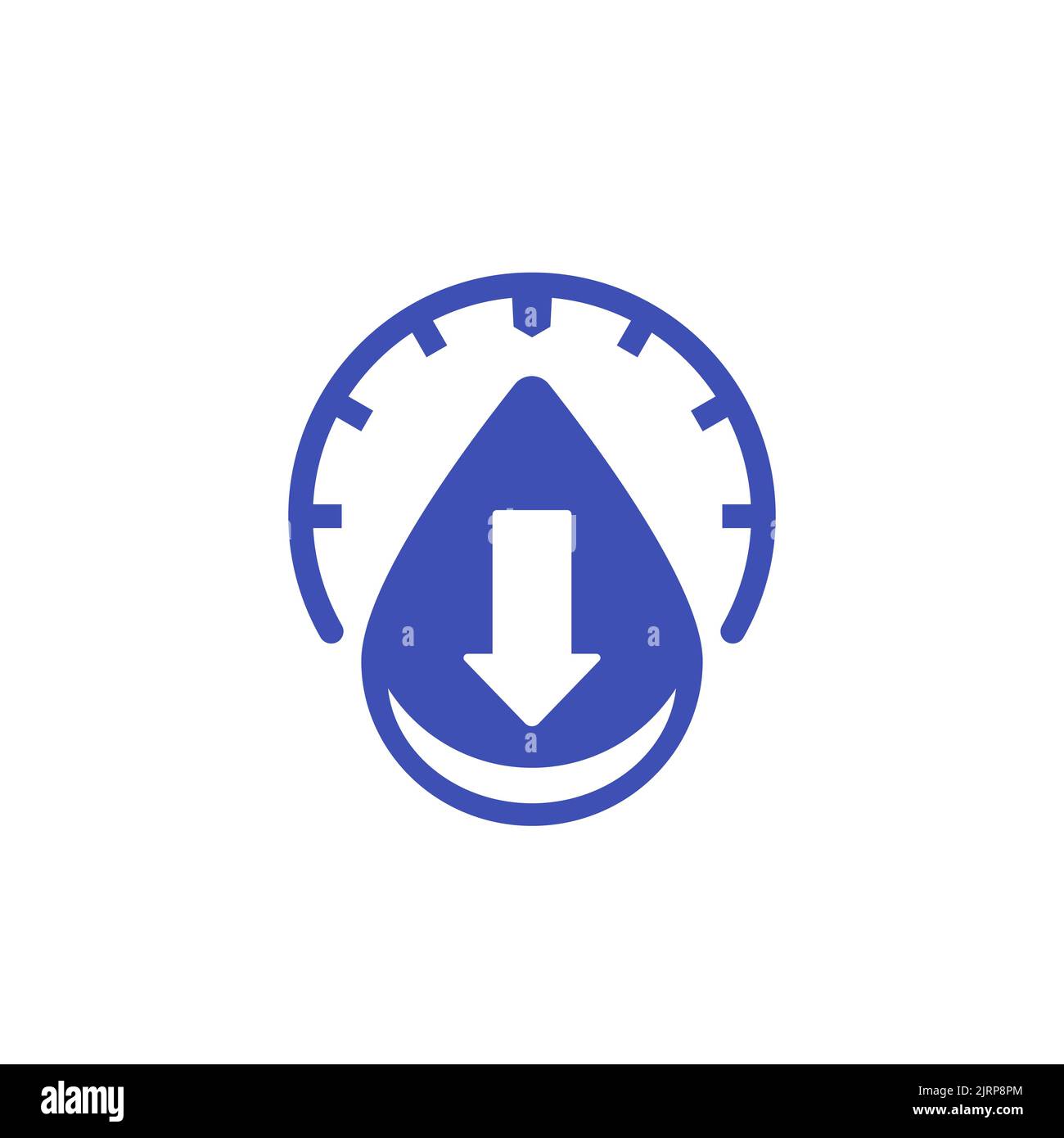 low water level icon with a drop Stock Vector