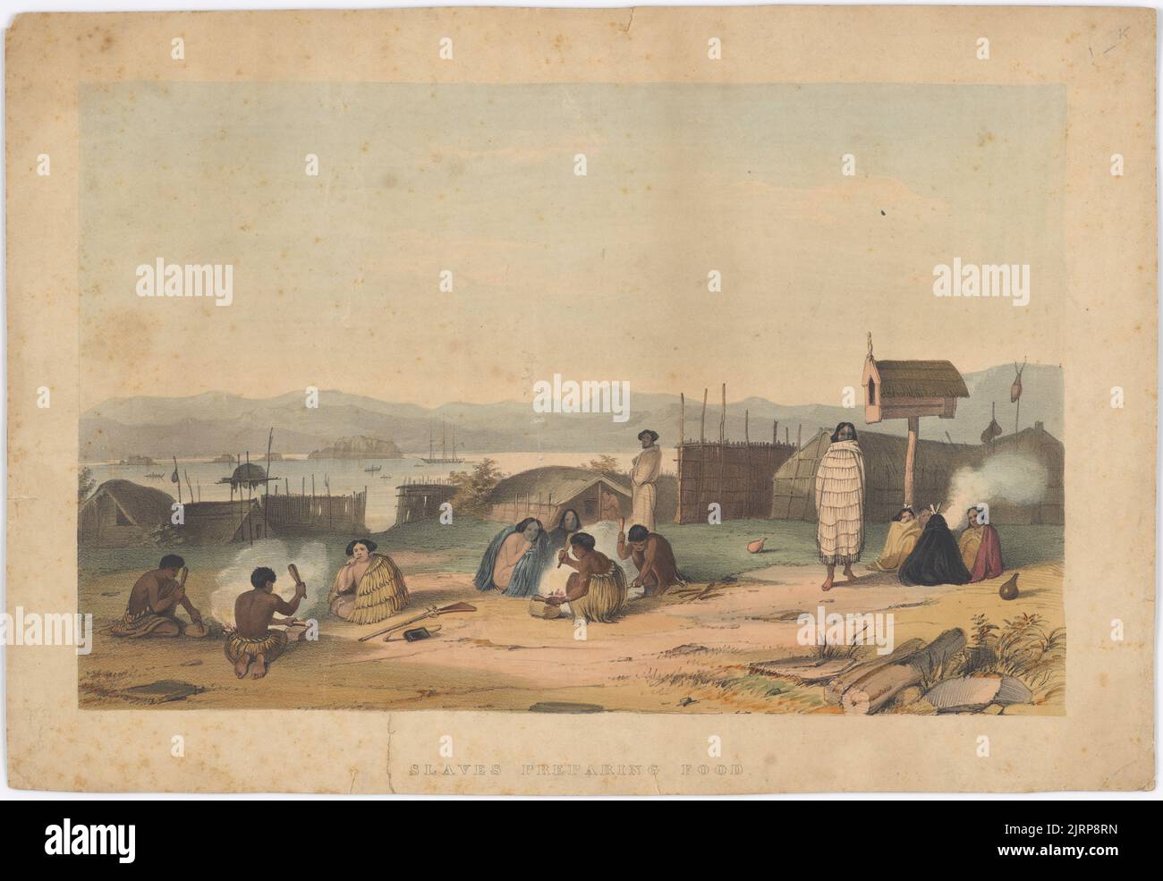Slave Rations Slaves preparing food., England, by Augustus Earle. Gift of Horace ...