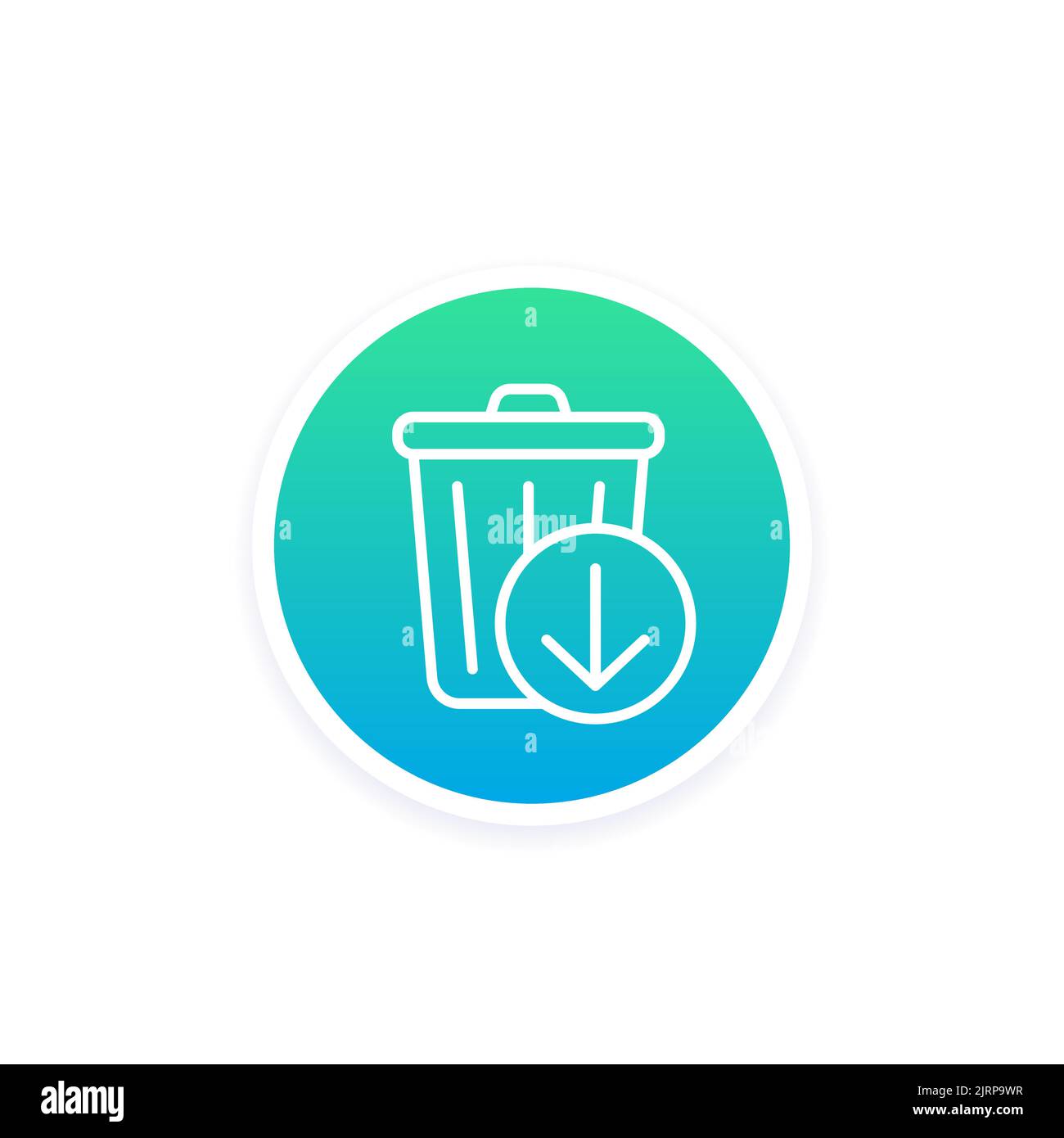 Reduce waste line icon with a trash bin Stock Vector Image & Art - Alamy
