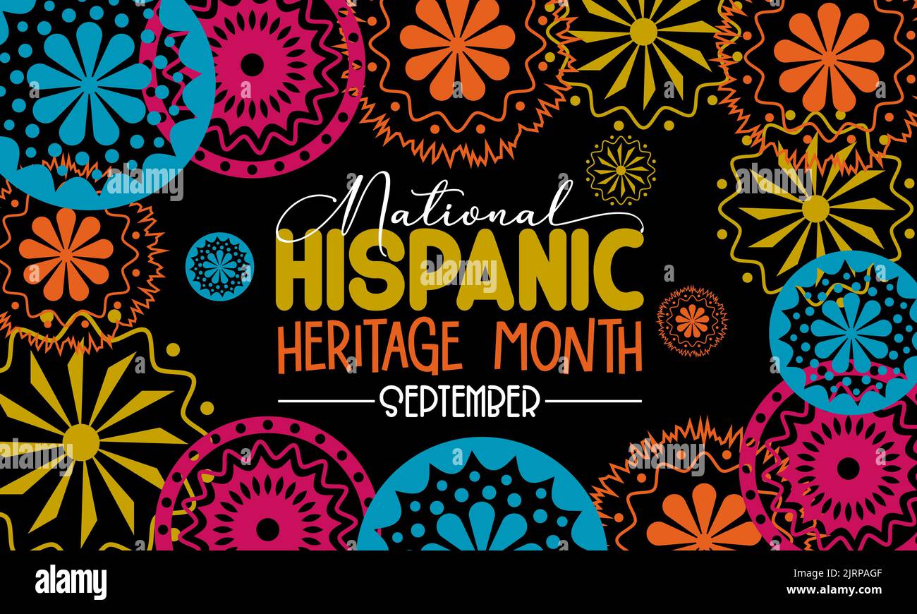 Vector illustration design concept of national hispanic heritage month observed on every September. Stock Vector