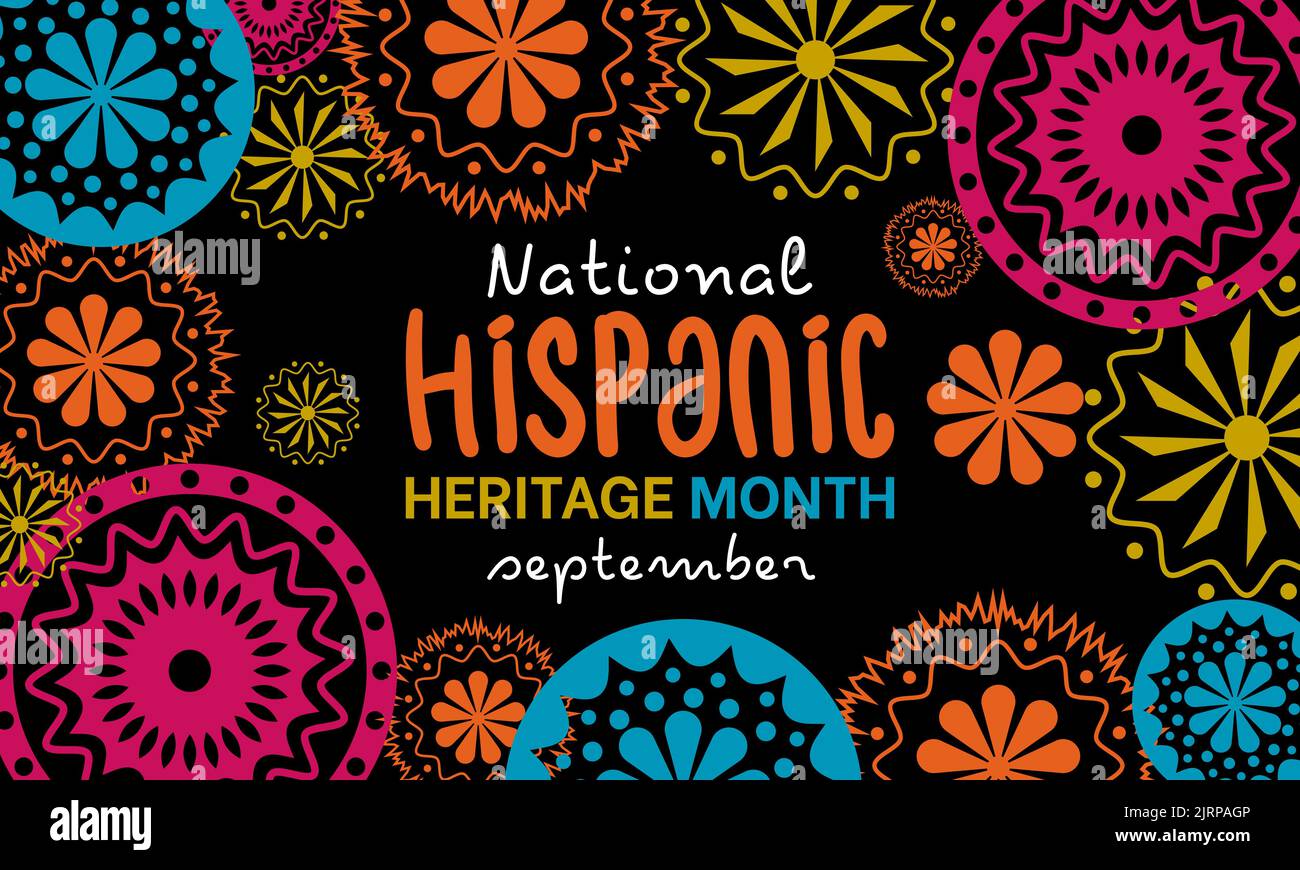 Vector illustration design concept of national hispanic heritage month observed on every September. Stock Vector