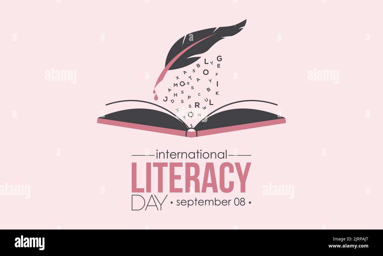 Vector illustration design concept of international literacy day observed on every september. Stock Vector