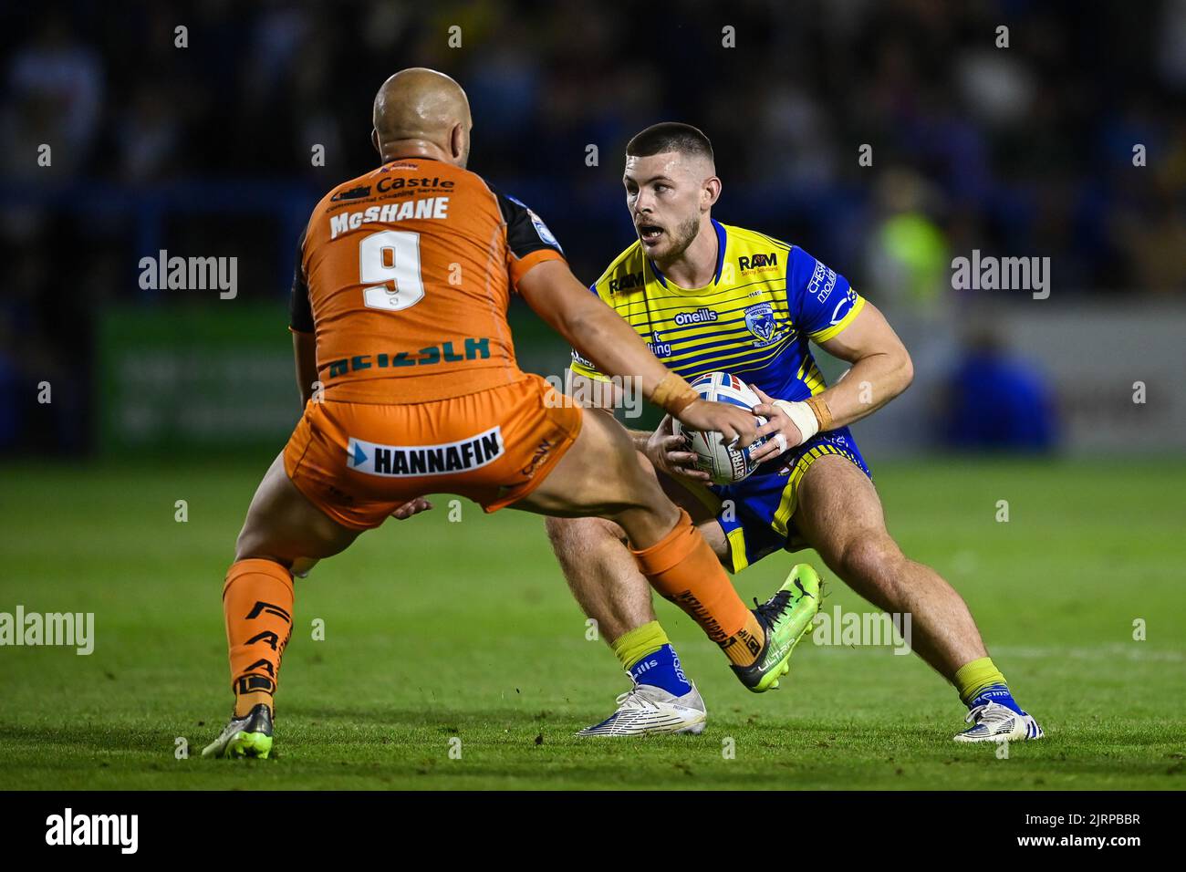Danny Walker #16 of Warrington Wolves in action Stock Photo