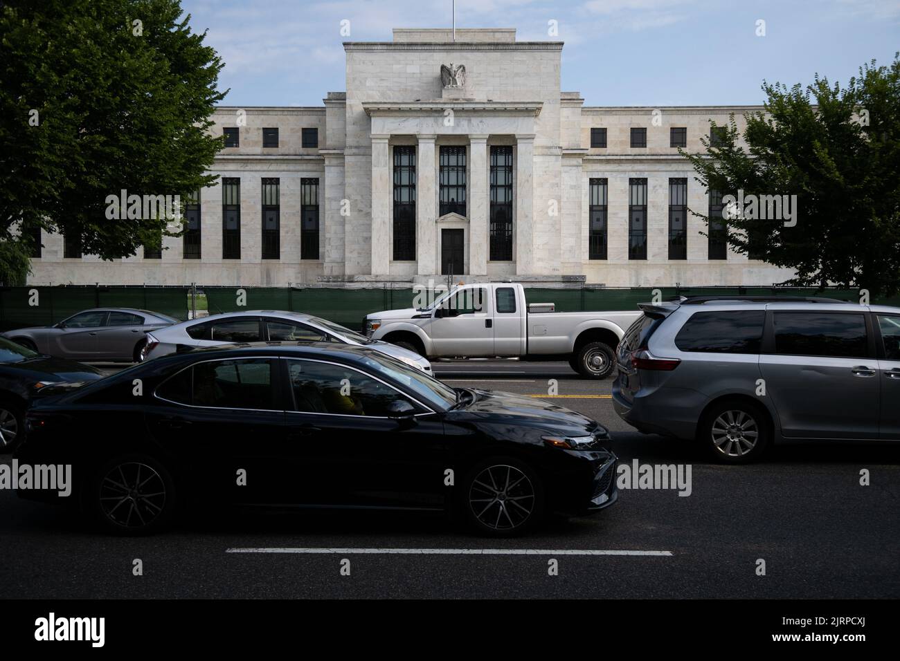 Washington, USA. 25th Aug, 2022. A general view of the Marriner S. Eccles U.S. Federal Reserve Board building, in Washington, DC, on Thursday, August 25, 2022. (Graeme Sloan/Sipa USA) Credit: Sipa USA/Alamy Live News Stock Photo