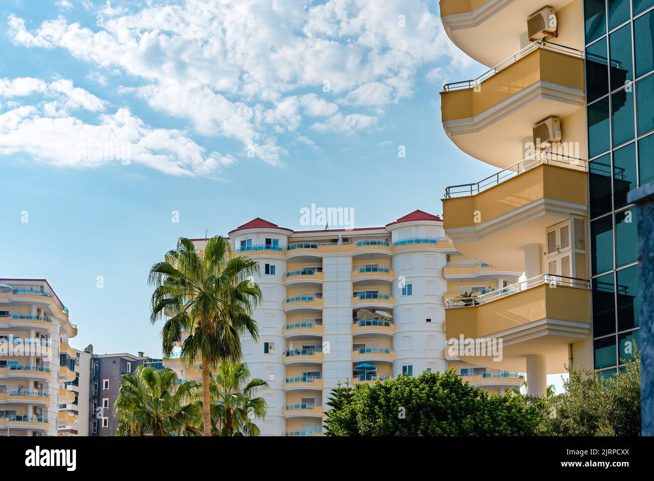 Modern apartment complex. Residential real estate in Turkey