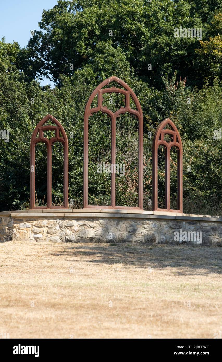 The iron window frames at Lesnes Abbey, the 12th Century built