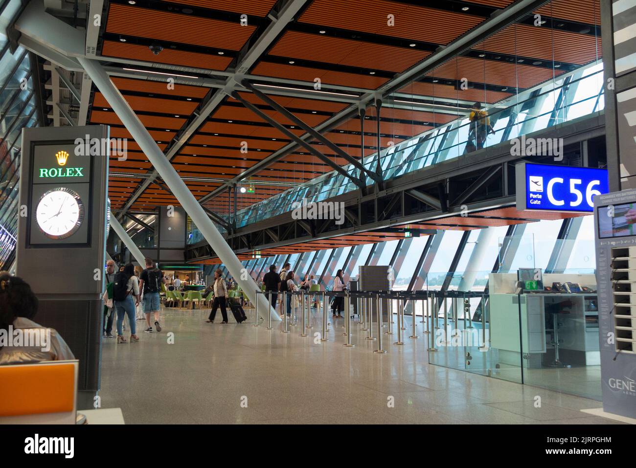 Concourse and new departure gates of the modernised modern architecture