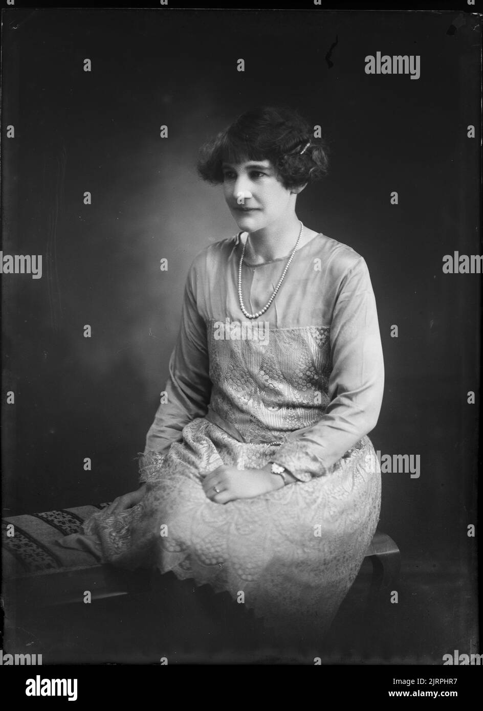 Miss Mitchell, 8 October 1930, Wellington, by Cuba Photographic Studio. Stock Photo