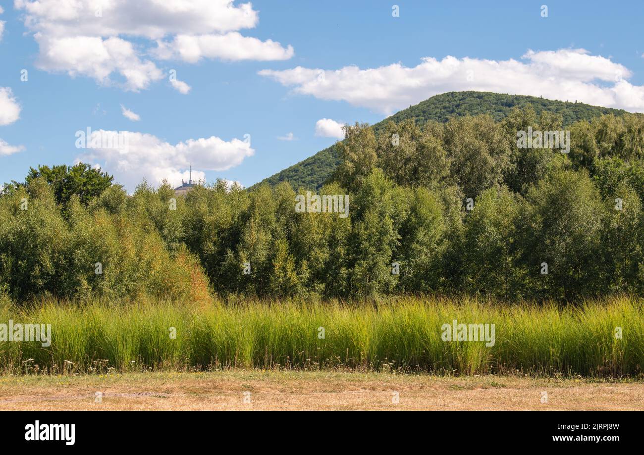 Chain of volcanic hills in Auvergne, France Stock Photo Alamy