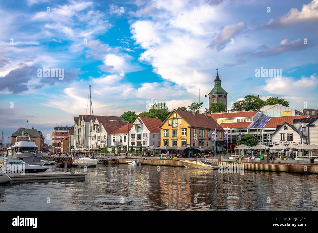 Stavanger, Norway - August 14 2022: View of the port and the waterfront. Stock Photo