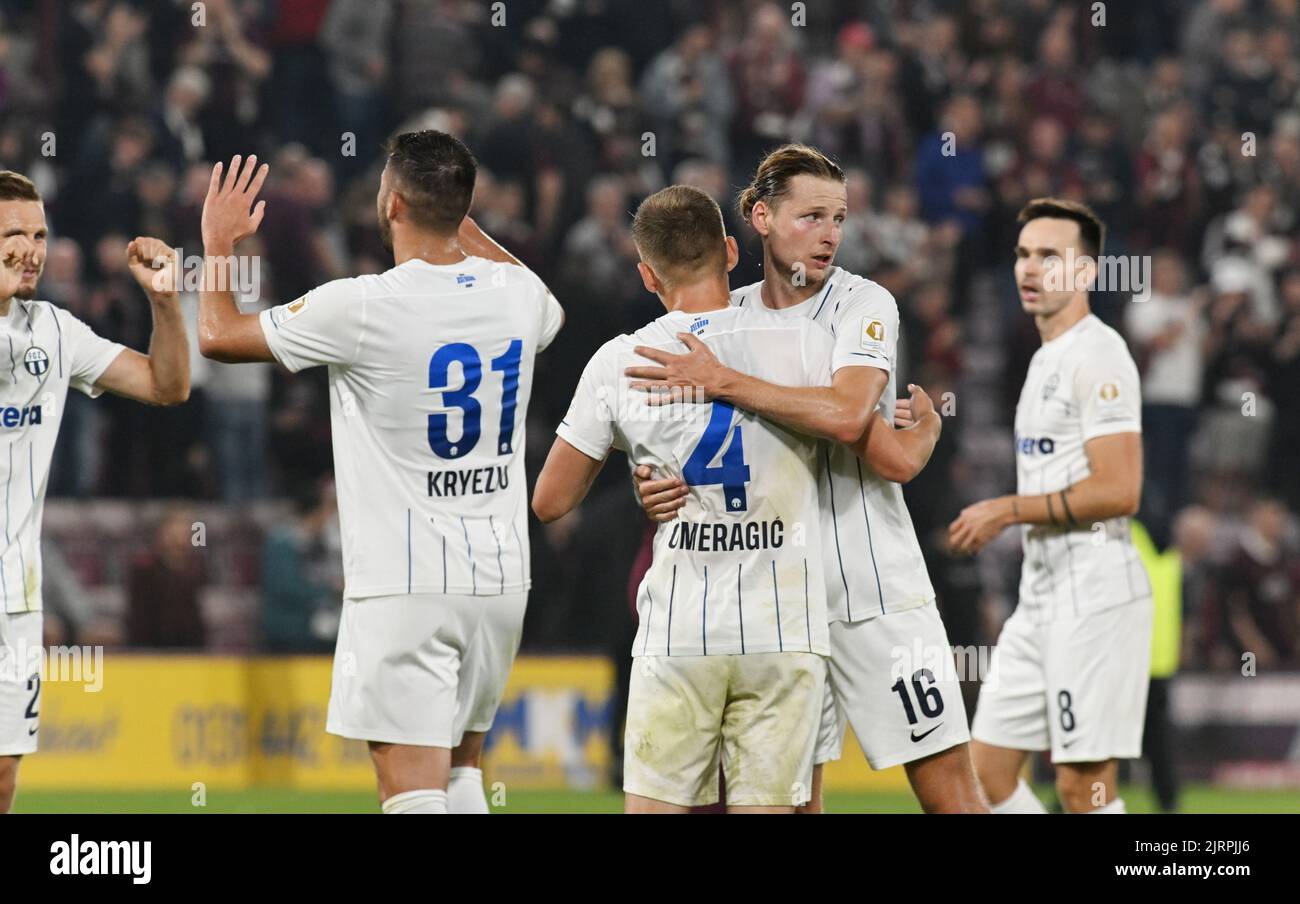 Lugano, Switzerland. 25th July, 2021. Antonio Marchesano (#10 FC Zuerich)  and Sandi Lovric (#24 FC Lugano) during the Super League match between FC  Lugano and FC Zuerich at Cornaredo Stadium in Lugano