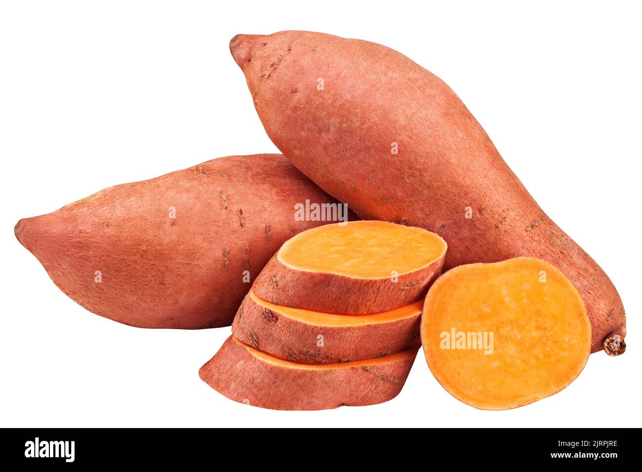 sweet potato, yam, isolated on white background, clipping path, full