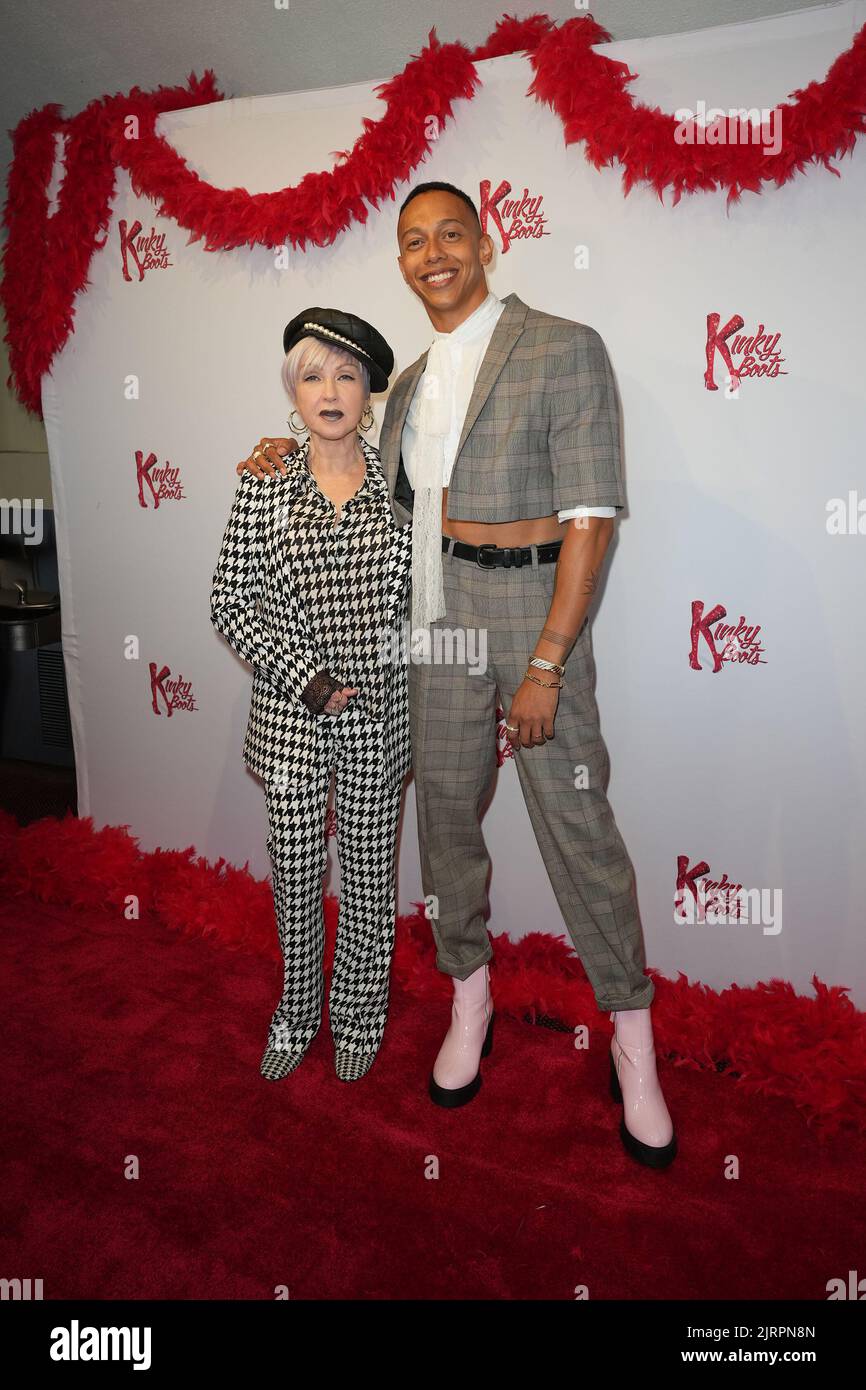 Kinky Boots Opening Night PICTURED Cyndi Lauper, Callum Francis