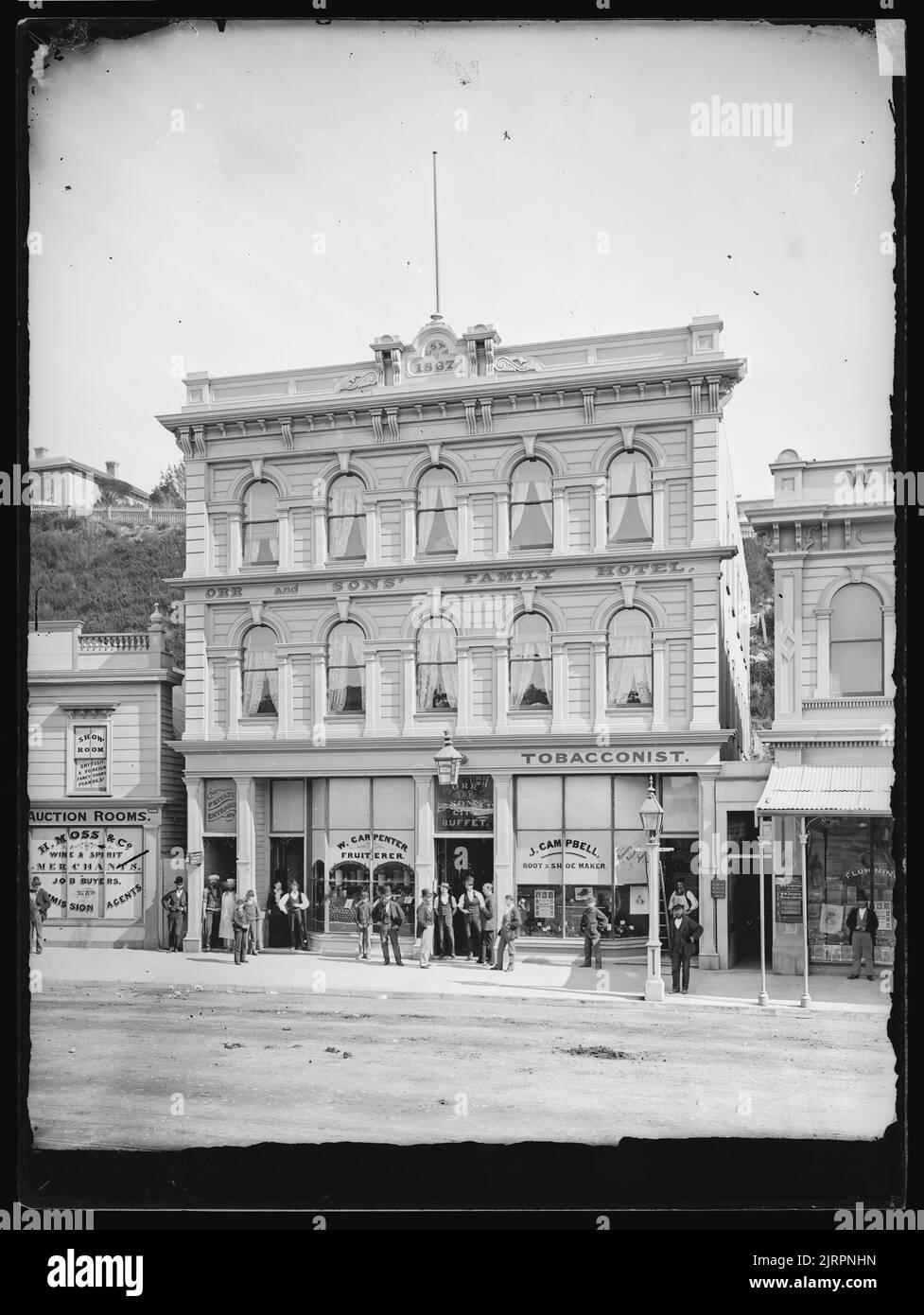 Orr and Sons Family Hotel, Lambton Quay, 1870, Wellington, by James
