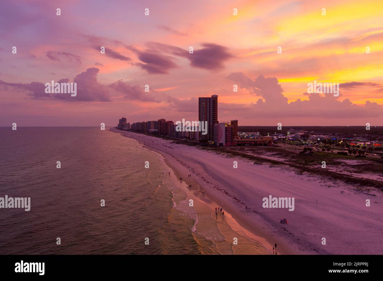 Orange Beach, Alabama sunset in July Stock Photo Alamy